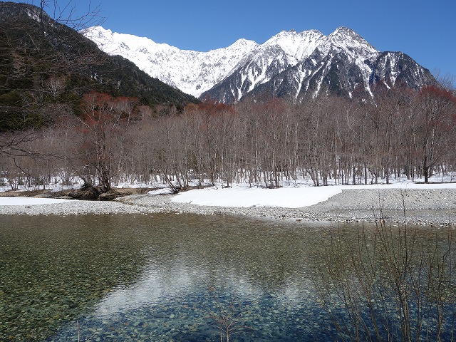 穂高岳吊り尾根と明神ヶ岳