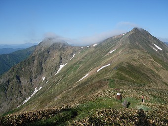 中ゴー尾根分岐