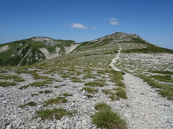 双六岳へ