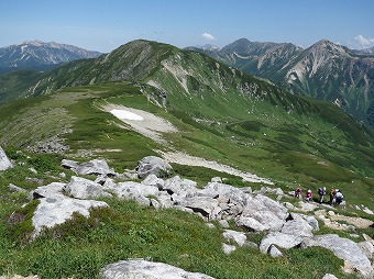 三俣蓮華岳へ