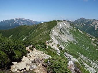 三俣蓮華岳へ