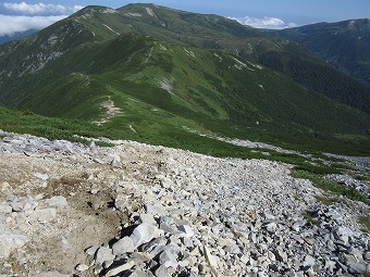 黒部五郎岳急下り