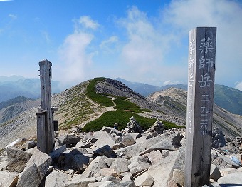 薬師岳　山頂