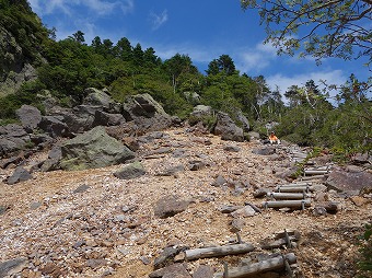 赤石山　絶壁岩