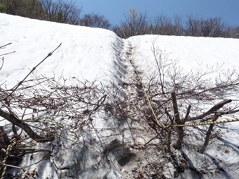 雪壁ステップ