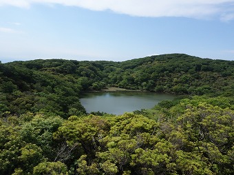 展望台から見る八丁池