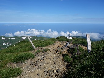 伏拝岳　湯ノ台コース分岐