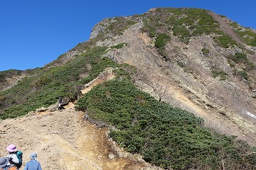 コルから阿弥陀岳へ