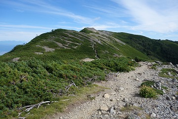 蝶ヶ岳へ