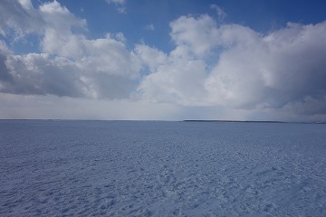 野付半島水平線