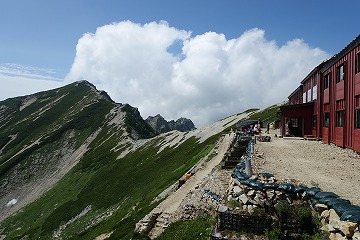 唐松岳と山荘