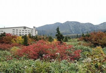 弥陀ヶ原ホテルと大日岳